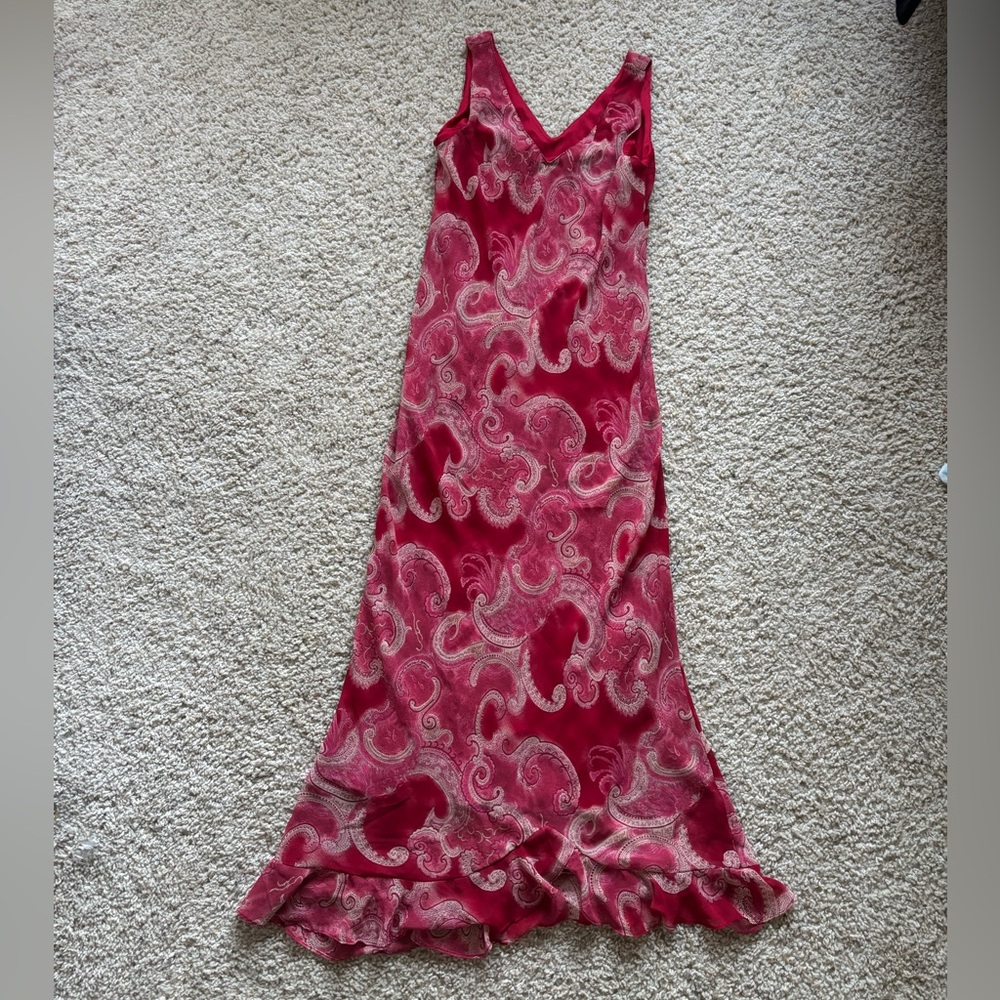Positive Attitude Red Paisley Maxi Dress
